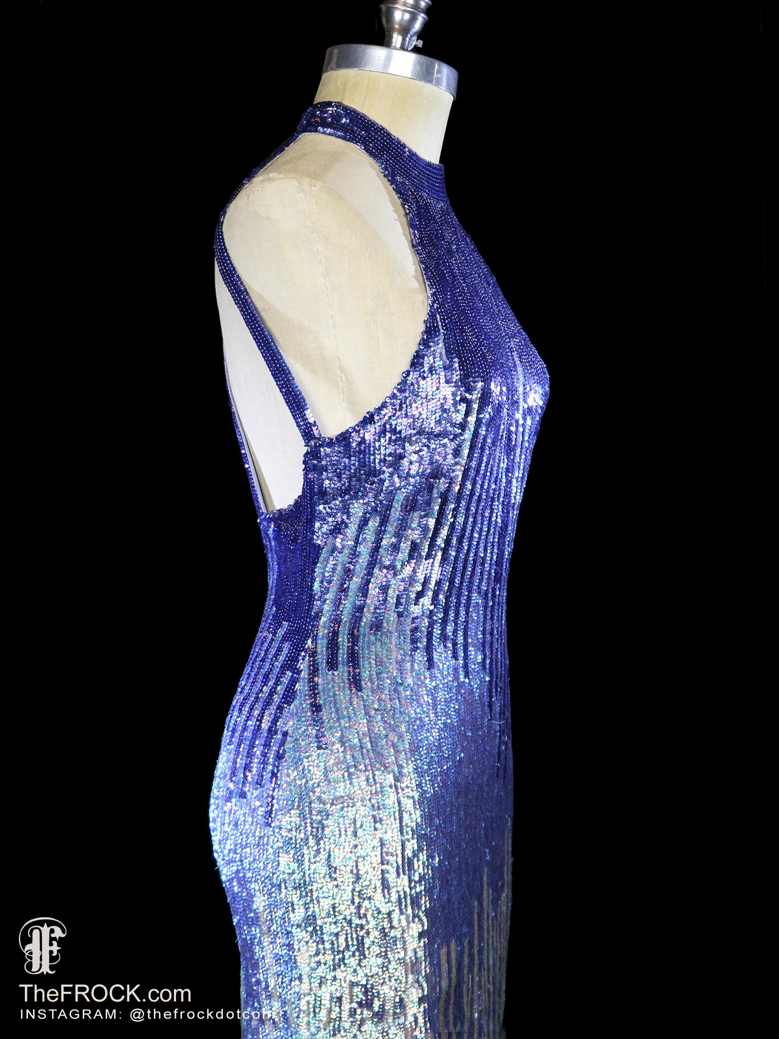 versace blue dress VINTAGE SEXY PLUNGING RARE RUNWAY SIZE 44 SS/2006 Care instructions Versace, Medusa draped gown, Women,