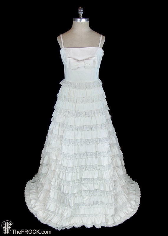 Valentino wedding dress, ruffled silk taffeta and 