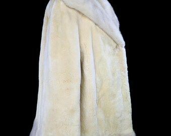 1950年代のミンクの毛皮のジャケット、60年代のクリームアイボリー