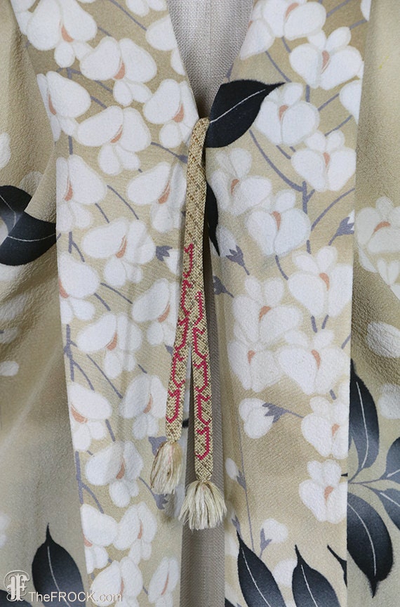 Old silk haori kimono, robe jacket dressing gown,… - image 3