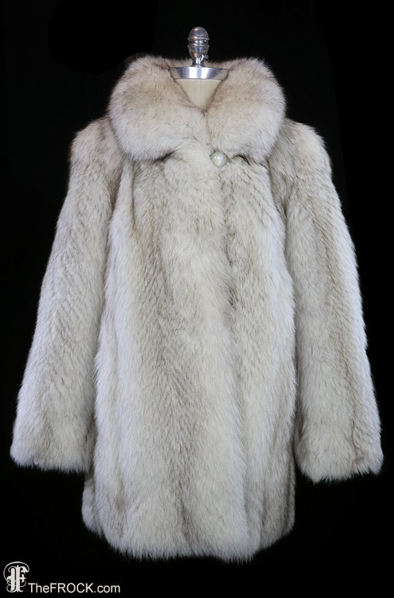 Oscar de la Renta fox jacket, vintage fur winter c