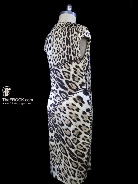 Roberto Cavalli leopard pattern print cocktail dr… - image 4