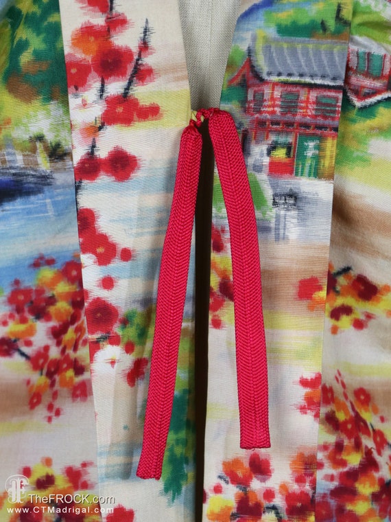 Cream yellow silk haori kimono, robe or jacket or… - image 4