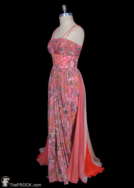 Ferdinando Sarmi colorful chiffon print goddess go