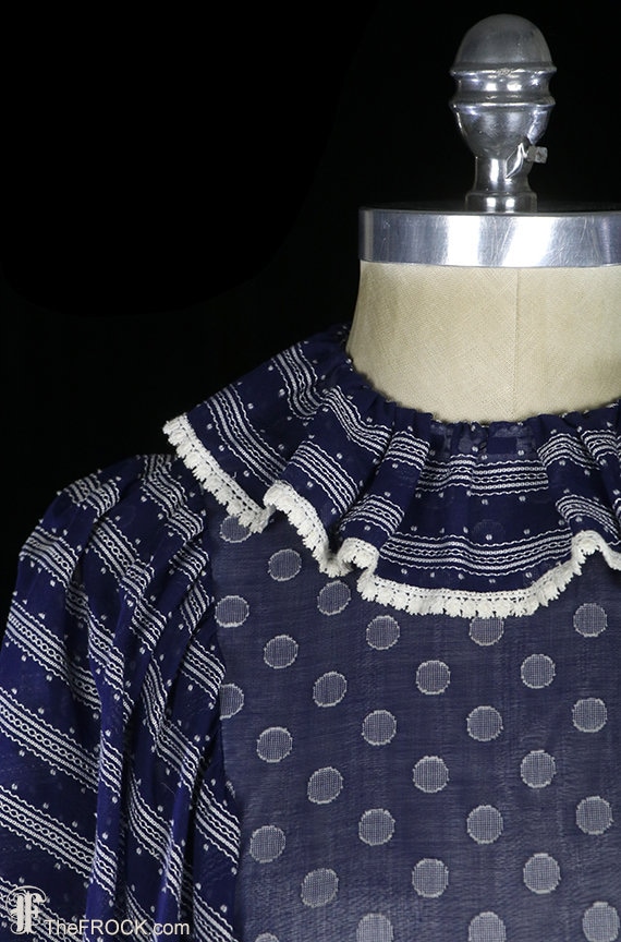 1960s British couture maxi dress, Gina Fratini ru… - image 3