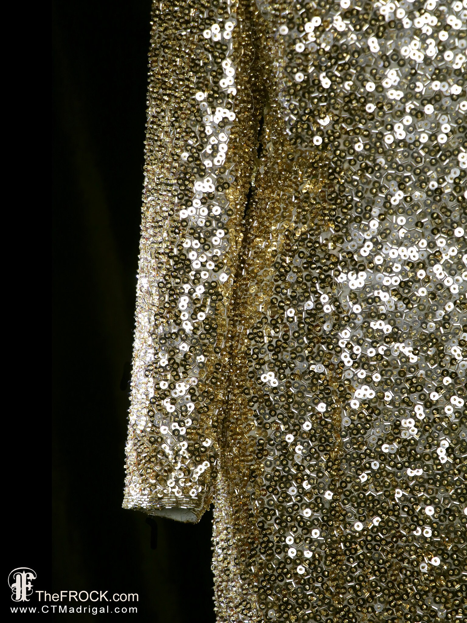 slim fit dress slacks The Row | Louane gold dress main image 1