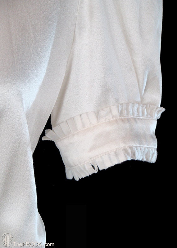 Yves Saint Laurent dress, ivory silk charmeuse, f… - image 4