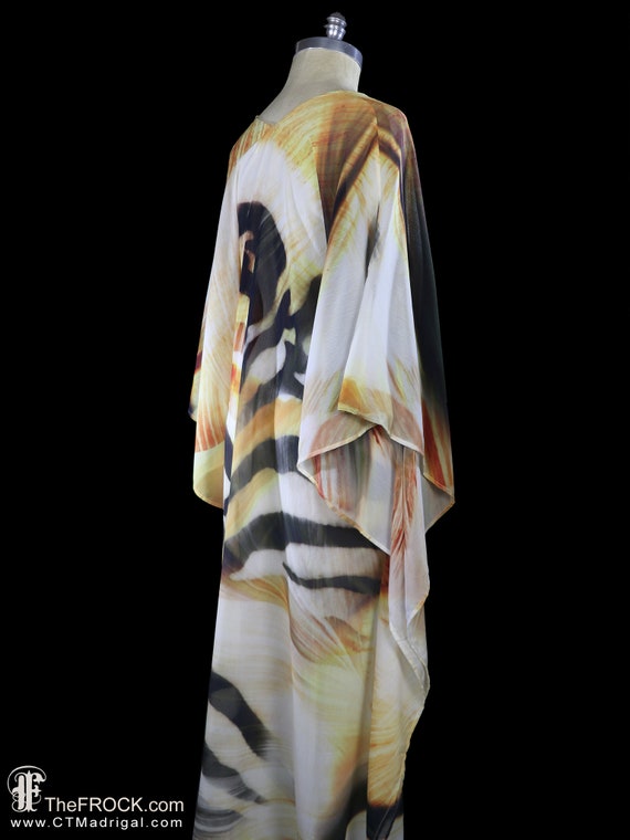Rappi caftan dress, patterned chiffon kaftan over… - image 6