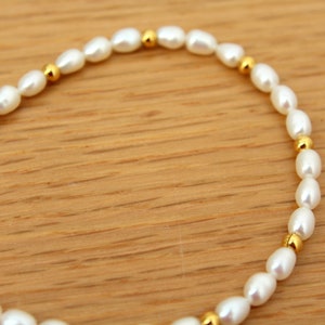 Freshwater Pearl Bracelet, 925 Sterling Silver, Bridal Gift, Bridal Wear,  Christmas Gift for Her, Bracelet for Women,