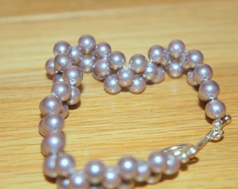 Muschel Perlen Armband, Verschluss Armband, lila Farbe, Geschenk für sie, Geschenk für Mama, Frauen Schmuck