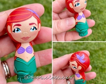 Ariel Little Mermaid Kokeshi Pegdoll
