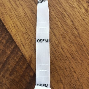 Size labels, tags, OSFM, 3-6 months, 6-9 months, 9-12 months, sew in, Newborn, 00000, 0000, 000, 00, XS, XL, Adults, Kids, clothing label image 4