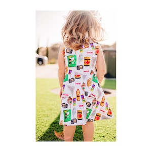 Australian dress, skater dress, Aussie clothing, australia, girls dress, twirly dress, knit dress, Australiana, girls clothes, summer dress