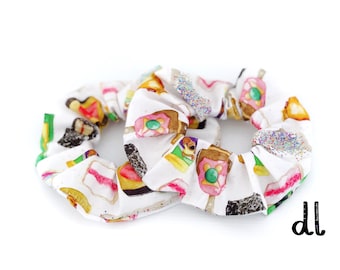 Scrunchies, Aussie Treats scrunchie, Lamingtons, Handmade, Aussie, Australian, Gift, Adult scrunchie, Kids, Hair accessory, Australiana