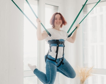 Indoor Bungee Jumping, Fitness Size S M L for Kids 2-14-100 Years