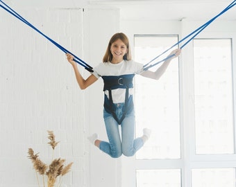 Bungee premium para experiencia física Sise M para niños de 5 a 14 años Juego de patio de bungee Campamento de verano Salto al aire libre