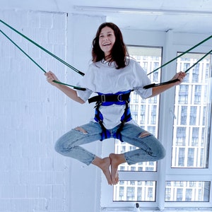 Indoor Bungee Jumping, fitness Size S M L for Kids 2-14-100 Years Home Bungee Playground Set Summer Camp Outdoor Jumping