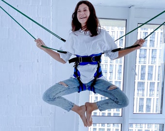 Juego de salto elástico para niños en interiores: juguete de fitness para el patio de juegos en casa