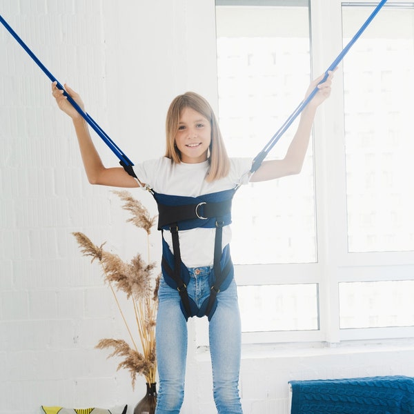 Bungee für Kinder mit besonderen Bedürfnissen, Größe M, für Kinder von 5–14 Jahren, Therapie, sensorischer Schwung, Zerebralparese, Multiple Sklerose, Muskeldystrophie