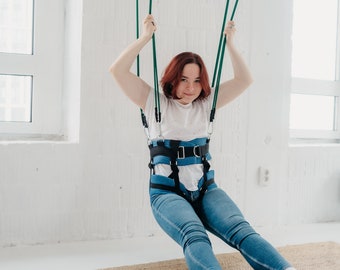 Bungee para adultos con parálisis cerebral, columpio terapéutico, columpio sensorial para niños con necesidades especiales, con distrofia muscular de esclerosis múltiple