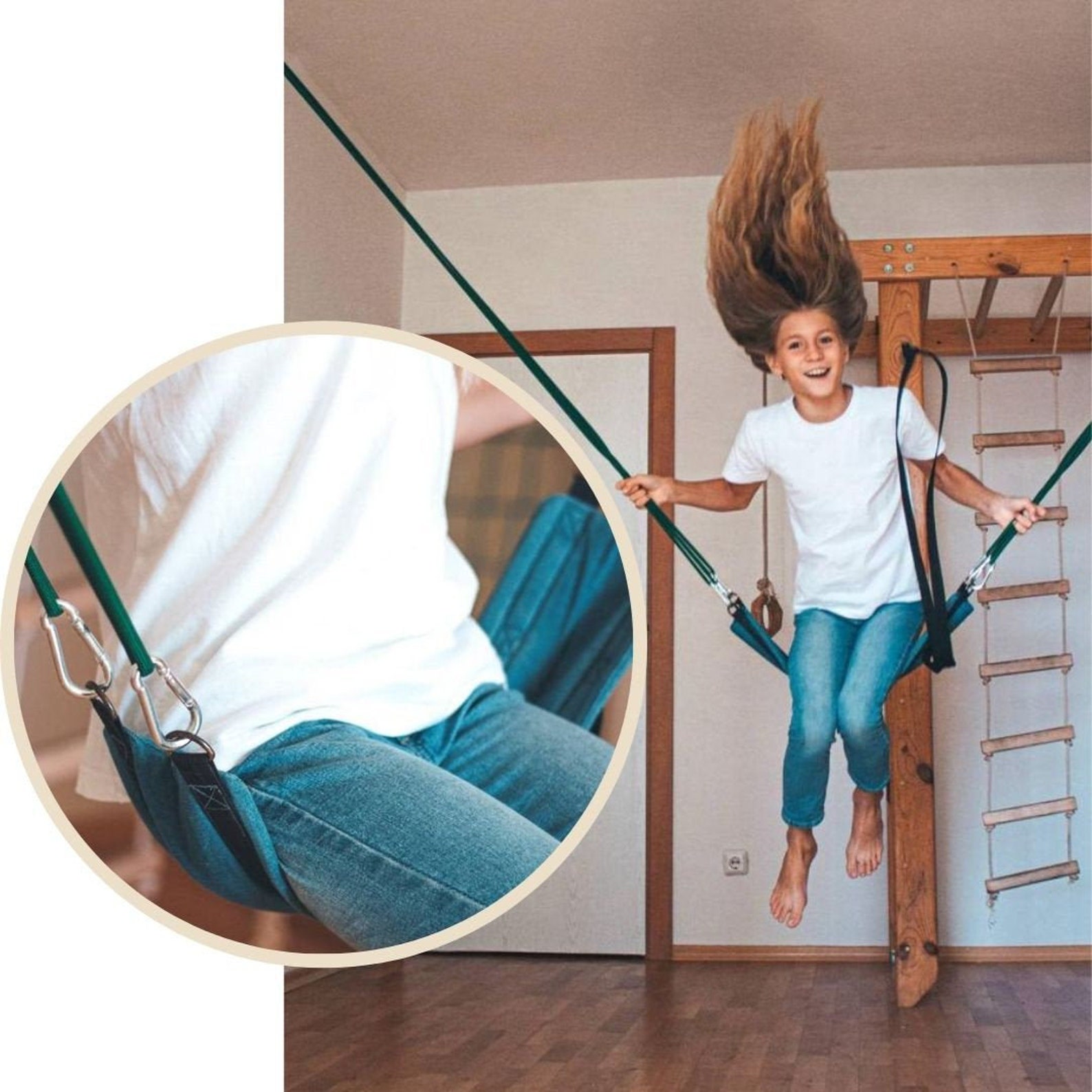 Jumping Swing. Kids Swing. Jump Baby Swing. Fabric Swing. Etsy