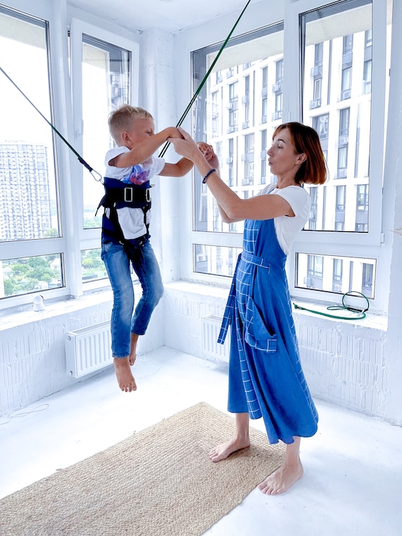 Imbracatura Sicurezza Per Sci Bambini - Con Guinzaglio Regolabile E Borsa