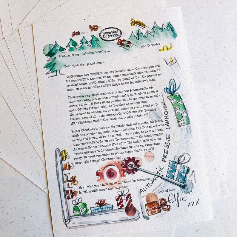 Personalised Christmas Elf Letters Advent Calendar Etsy