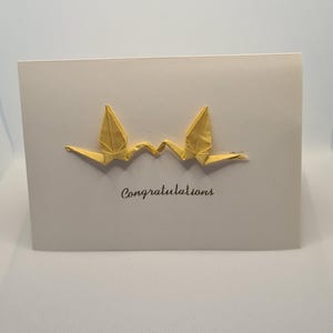 carte de mariage anniversaire fiançailles carte de voeux saint valentin origami baiser grue fait main