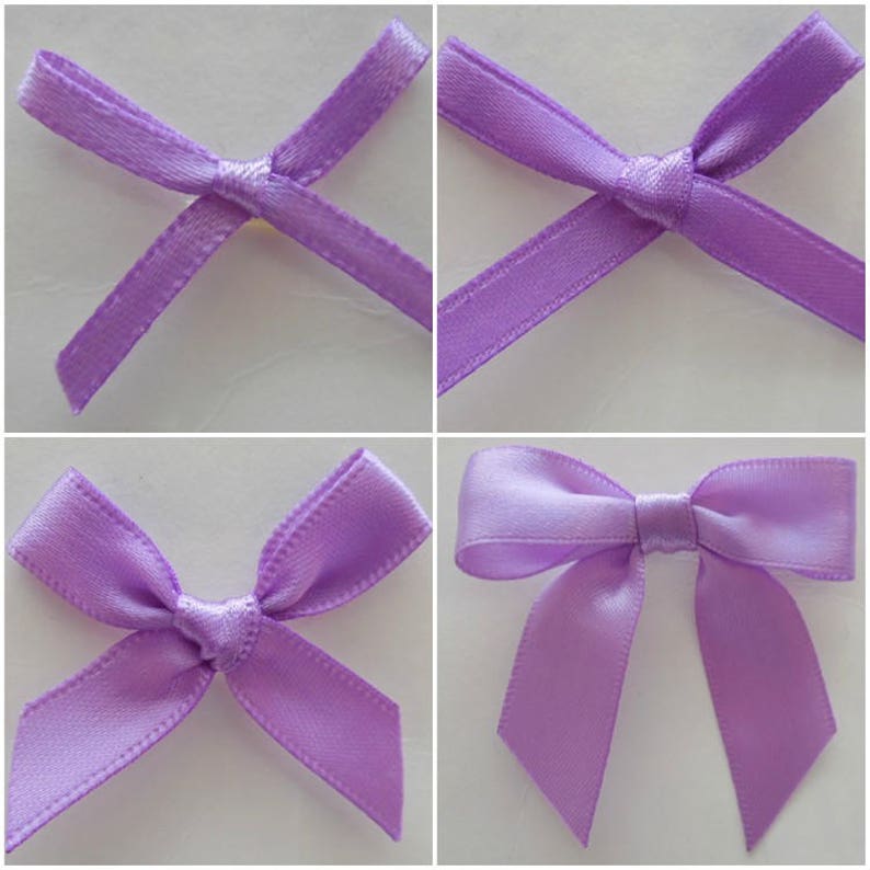 10 pk and 100 pk Satin Ribbon Bow 3 mm 10 mm and 15 mm Ribbon 7 mm Arts and Crafts /& Decorations and Celebrations Purple