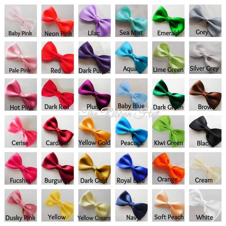 Polka Dot//Spotty Grosgrain Ribbon Mini Bow Ties of 25-Embellishment 3cm-Pkt