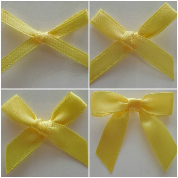 25mm Satin ribbon Yellow in 5mtrs