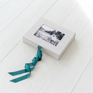 Linen 8x10 photo box - Wedding photo box - photo box - Personalised box - Photography box - USB box