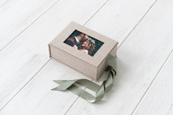 Linen 4x6 Photo Box, Presentation Box, Proof Box 