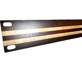 1U Leopardwood, Maple, and Bloodwood Mixed Hardwood Studio Rack Panel, 1 available, SHIPS FREE!!