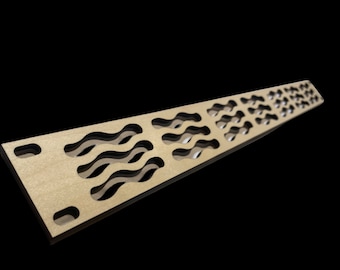 Nice-Racks 1U, 2U, or 3U "CYMATICS" Decorative Vented Wood Studio Rack Panels are available in Maple, Walnut, or Cherry Veneered Plywood