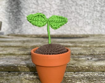 Crochet potted plant