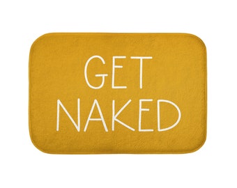 Grey Yellow Bath Rug Etsy