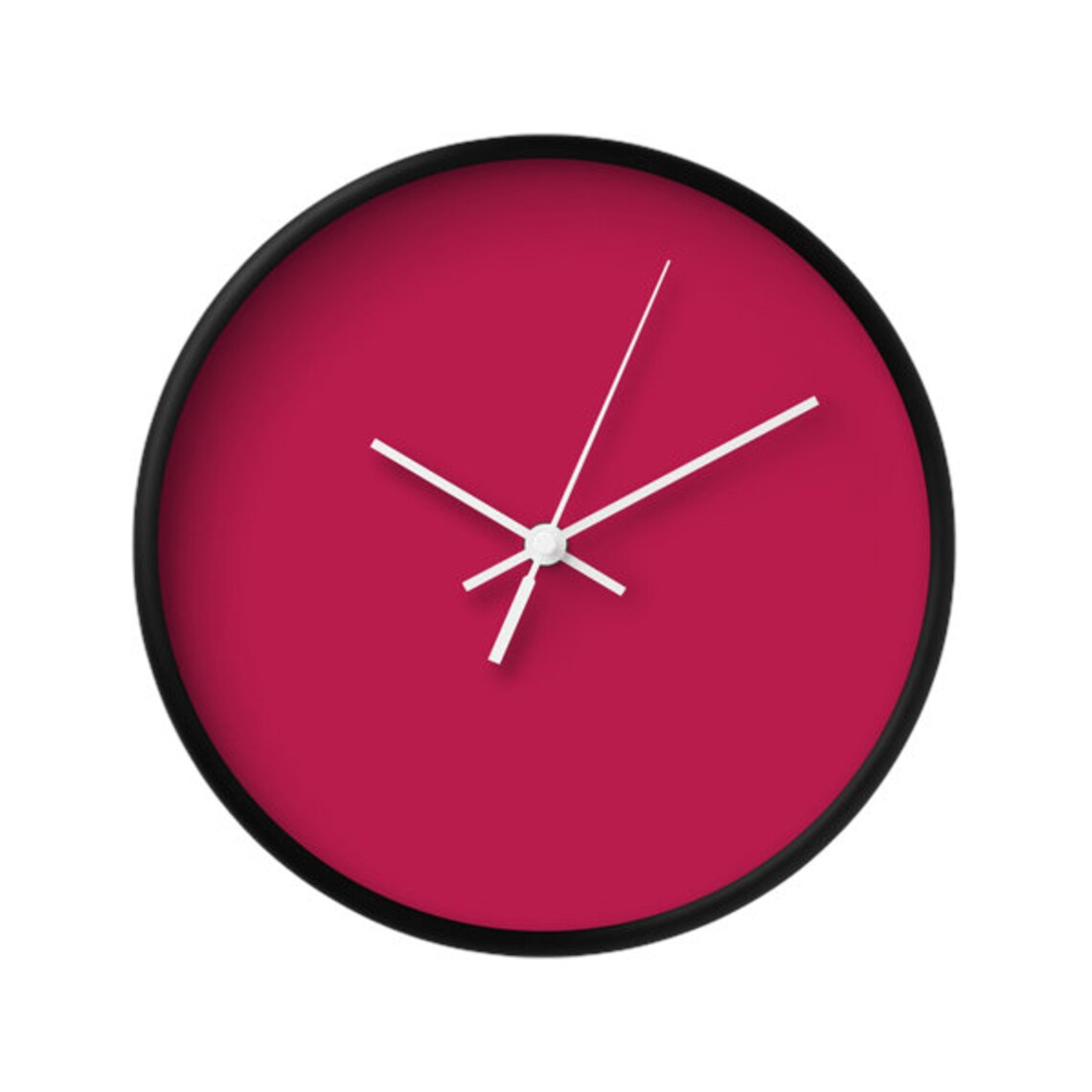Solid Color Wall Clock. Pink Block Minimal One Color Etsy