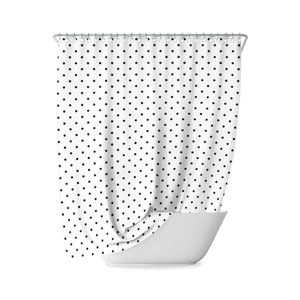Black and White Shower Curtain Etsy