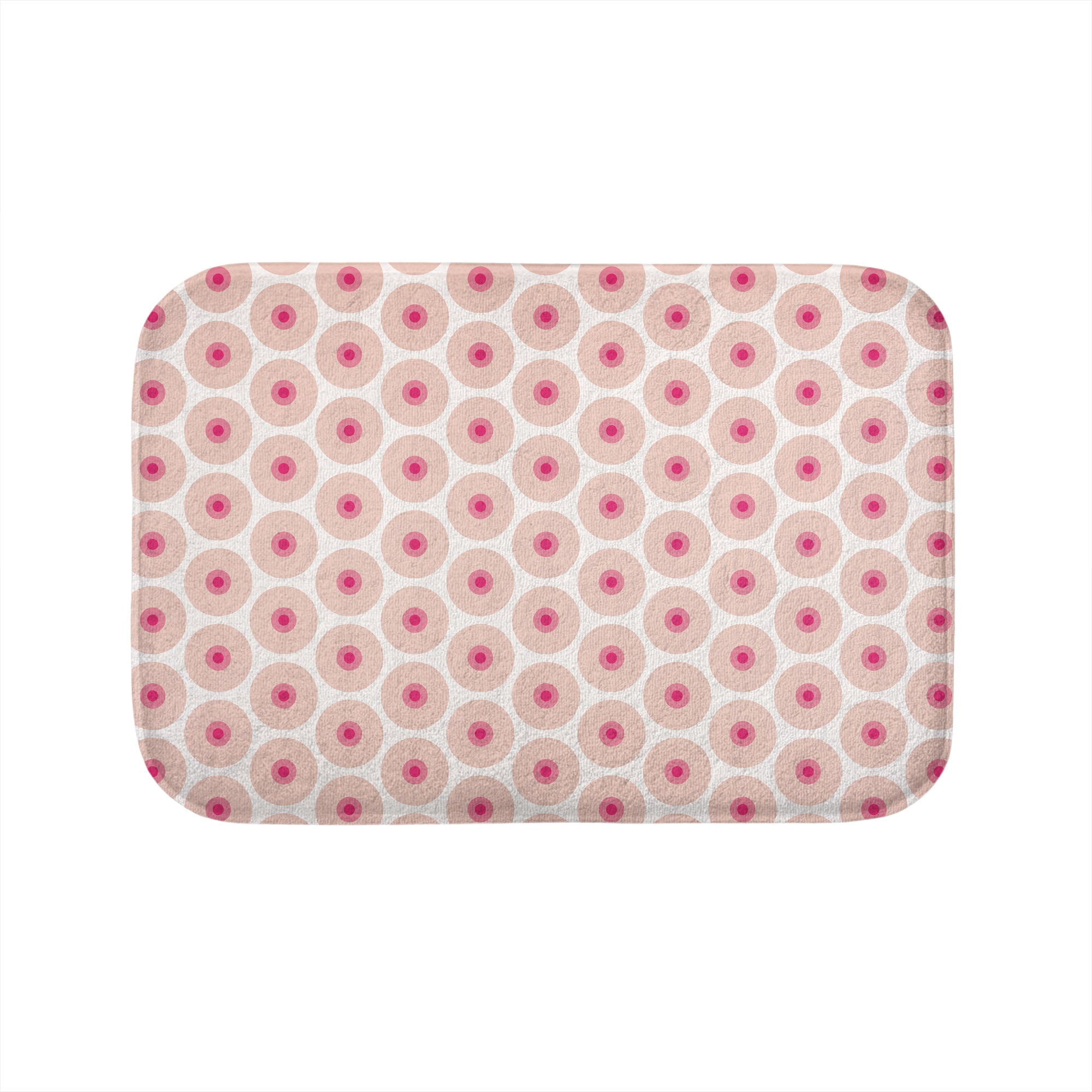 Nordic Fresh Pink Rose Pattern White Rug  Mat Antislip Carpet Bathroom Mat Decor