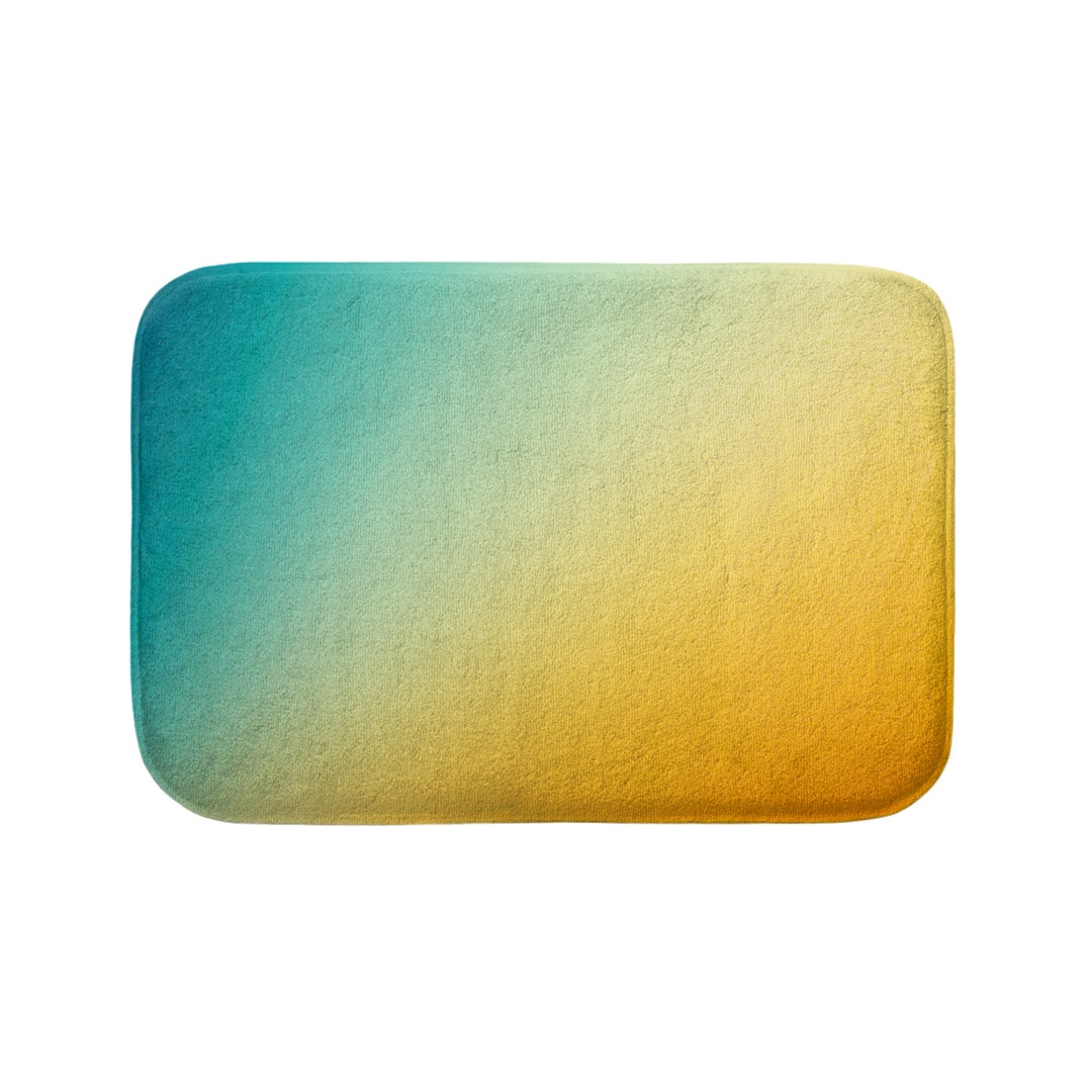 Gradient Ombre Bath Mat Bathroom Mats Rainbow Yellow Blue Etsy