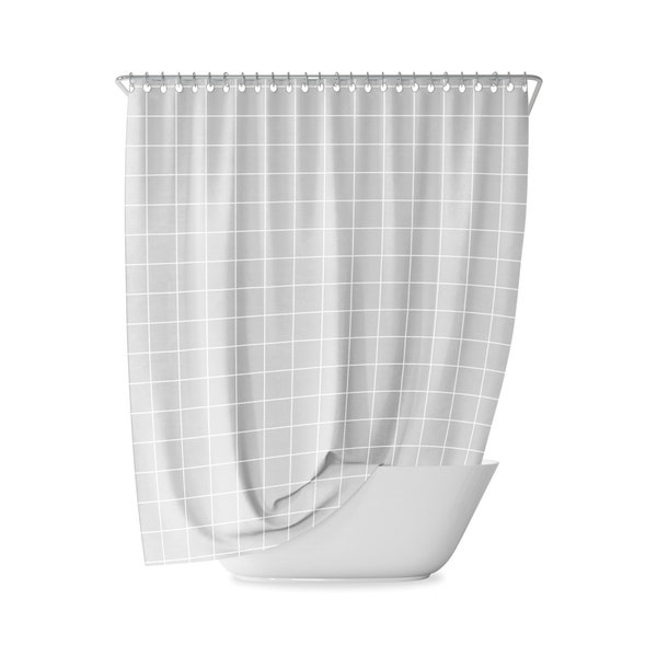 Grey Shower Curtain Etsy