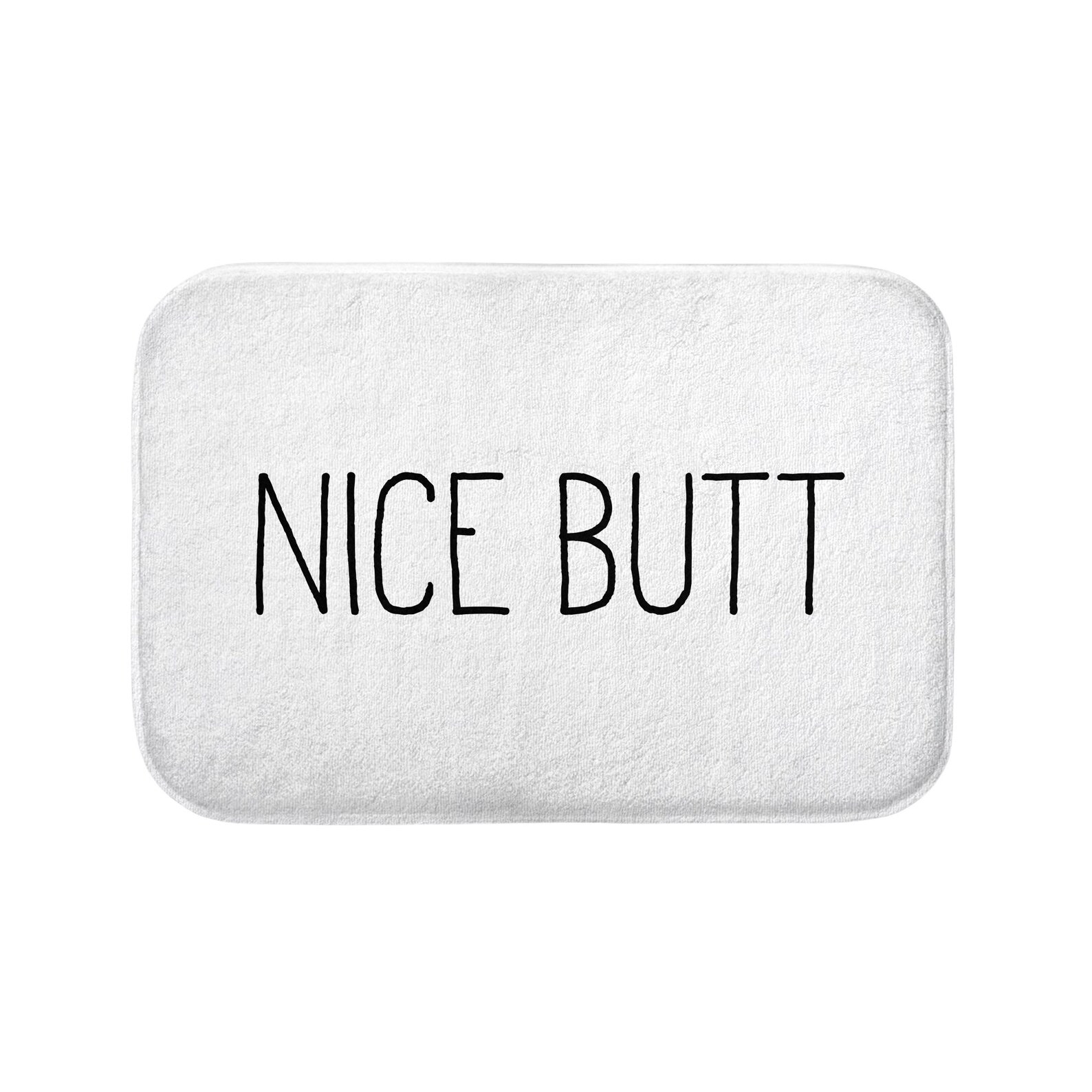 Nice Butt Bath Mat Yellow Mustard Bathroom Mats Nude Bum Etsy