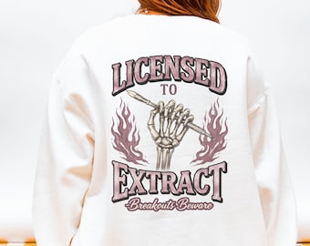 Comfort Colors Esthetician T-Shirt or Sweatshirt: License to Extract Graphic Tee, Skincare Shirt, Esthetician Gift