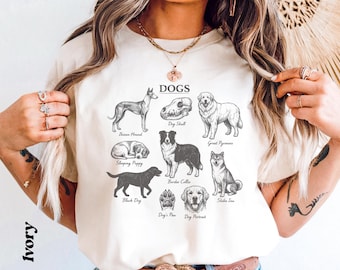 Comfort Colors Y2K Grunge Dog Field Guide Tee with Vintage 90s Aesthetic Graphic T Shirt