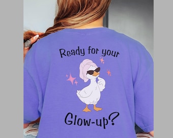 Comfort Colors Personalized Esthetician T-Shirt: Ready for Your Glow Up? Esthetician Goose Shirt