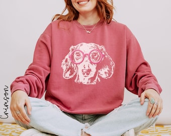 Comfort Colors Dachshund Shirt | Wiener Dog Vintage Graphic Tee | Minimalist Doxie Lover Trendy T-shirt