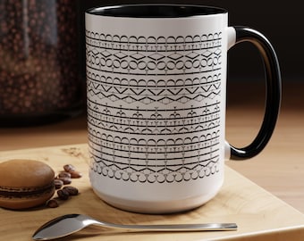 Taza de café cristiana con mensaje oculto: Llamados, guardados y amados. Regalo con versículo bíblico de fe.