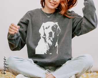 Comfort Colors Golden Retriever Shirt | Goldie Dog Vintage Graphic Tee | Minimalist Golden Lover Trendy T-shirt