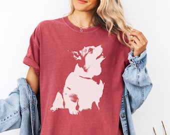 Comfort Colors CorgiShirt | Corgi Dog Vintage Graphic Tee | Minimalist Corgi Lover Trendy T-shirt